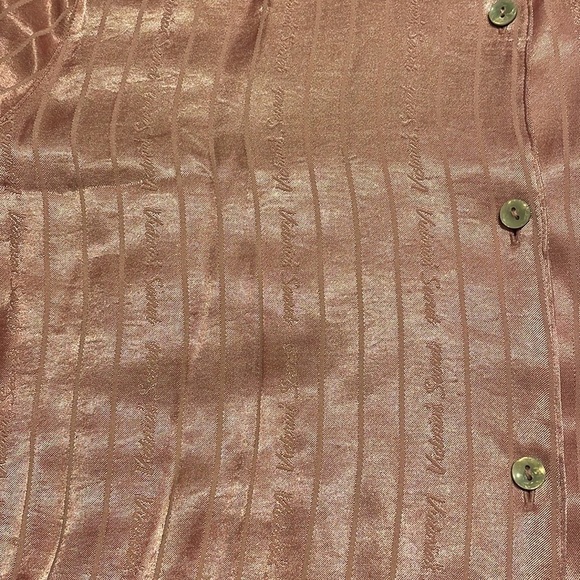 VICTORIA’S Secret Pink Satin Button Down Long Sleeve Night Top Medium - Picture 3 of 8